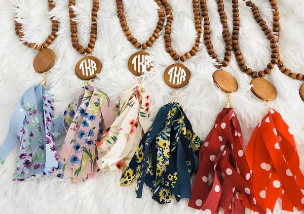 Cloth outlet tassel necklace