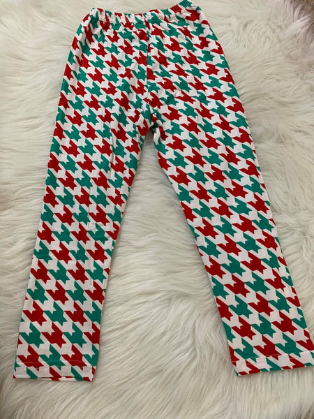 Houndstooth Christmas Leggins