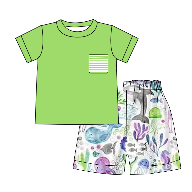 Ocean Fun Boy's Short Set