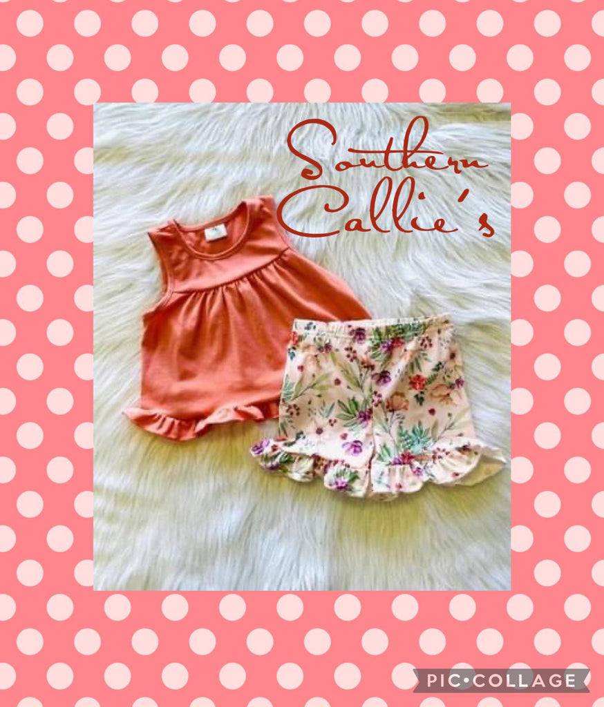 Spring Floral Short Set