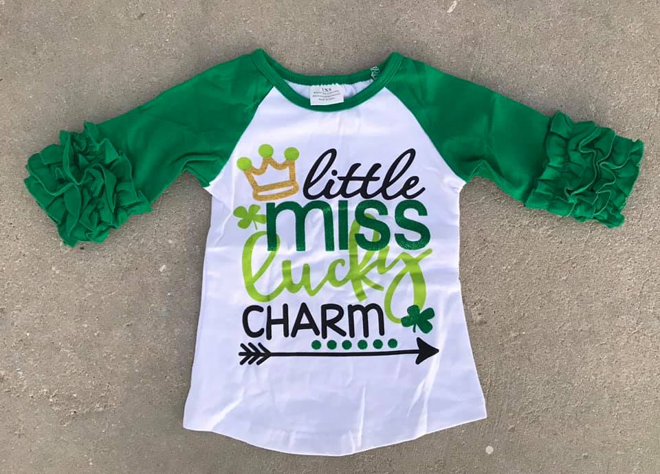 Little Miss Lucky Charm Ruffle Top