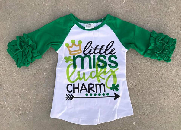 Little Miss Lucky Charm Ruffle Top