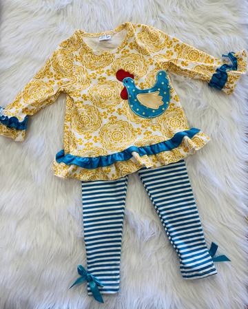 Stripe Chicken Pant Set